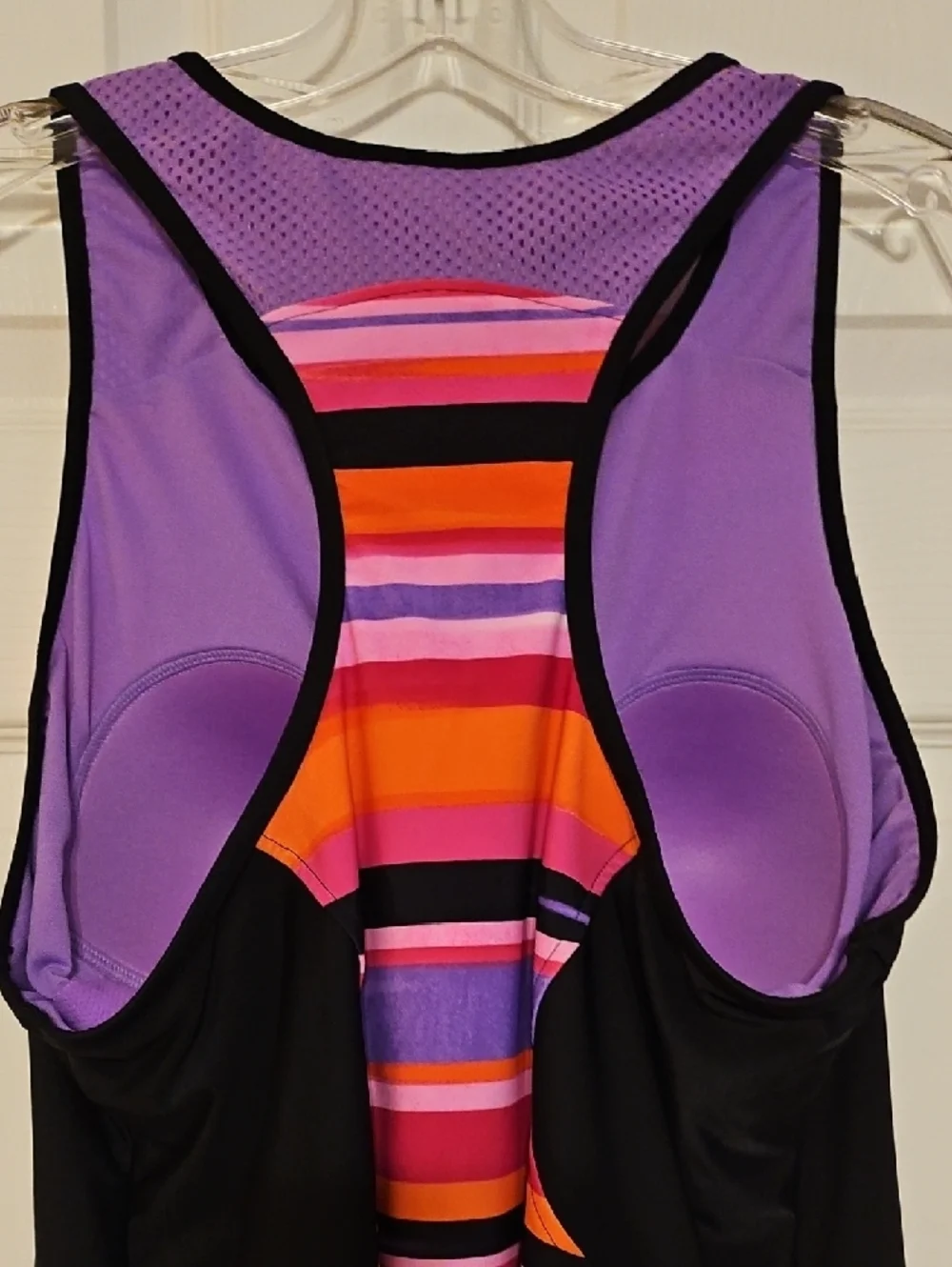 ZeroXposur Striped One-Piece Swimsuit in Orange, Pink & Purple - Picture 7 of 12